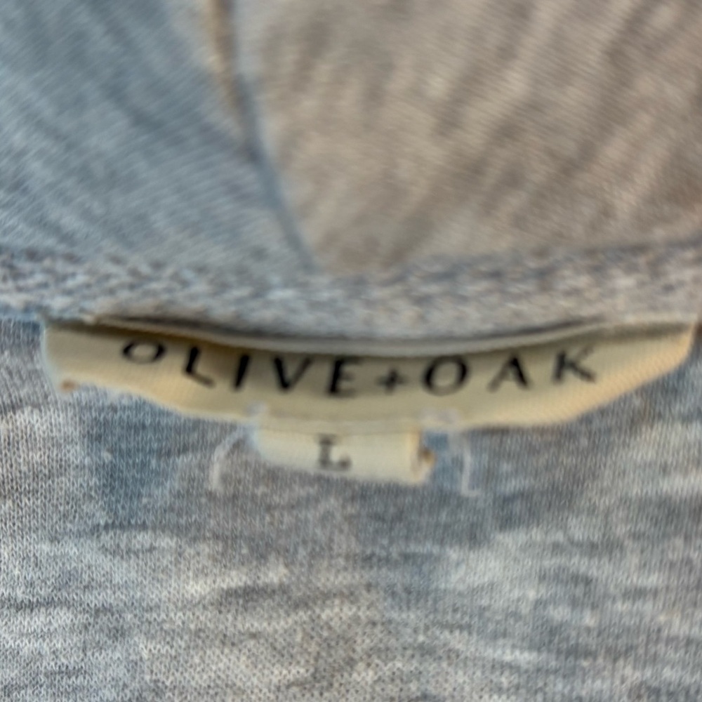 Olive & Oak Light Gray Knit Top – Women’s Large, Cotton Blend, Soft Casual Style - Picture 7 of 9